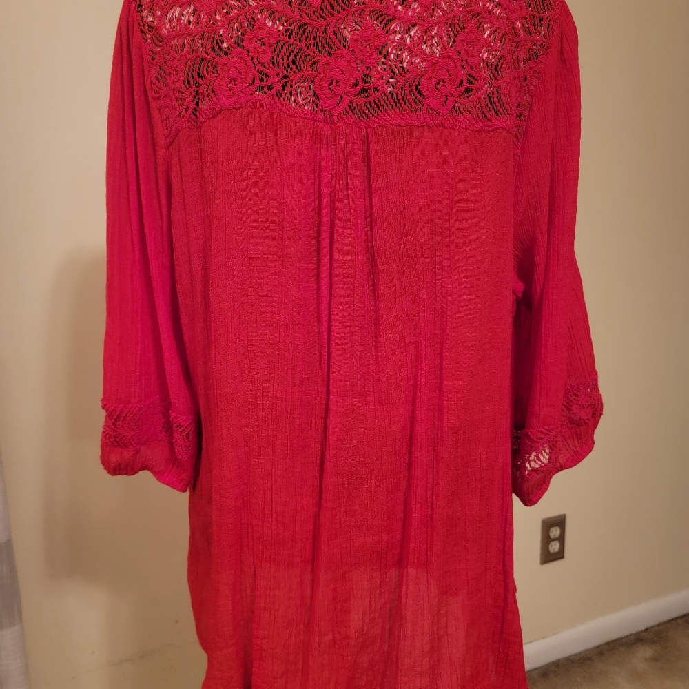 2X Boho Red Top ♥ Zac & Rachel